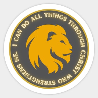 I Can Do All Things Through Christ Philippians 4:13 T-Shirt Sticker